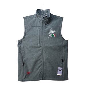 Cowboy Hardware Soft Shell Vest Men’s Large Fuerte Bull Mexico Flag NWT